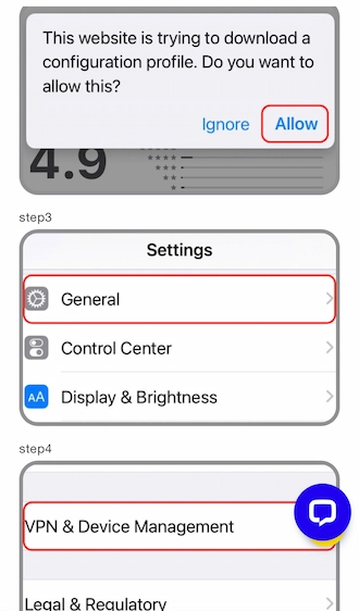 Step 4: Then go to your iPhone’s settings and allow the application to be installed